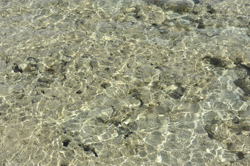 Rippling water in shallow tropical lagoon