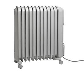 Oil radiator isolated on the white background (CLIPPING PATH)