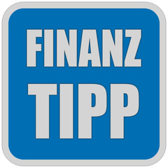 Sticker blau quadrat oc FINANZ TIPP