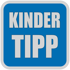 Sticker blau quadrat oc KINDER TIPP
