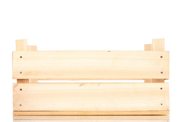empty wooden crate isolated on white