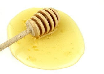Honey and wood honey spoon