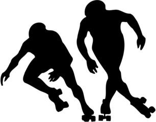 two roller skaters competing © Blanca