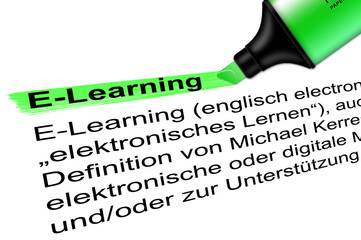 Fototapeta premium Highlighter E-Learning green