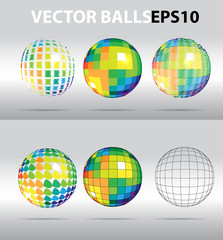 Vector color beautiful balls