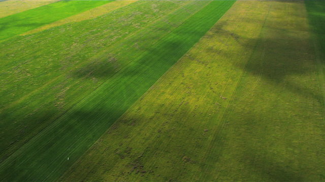 Aerial View of  Rich Agricultural Plains, Iceland