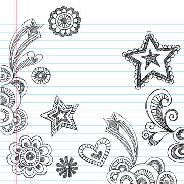 Sketchy Notebook Doodles Vector Illustration Design