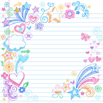 Sketchy Notebook Doodles Vector Illustration