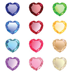 The collection of jewel hearts