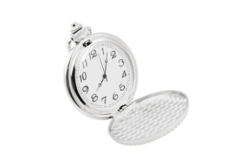 Old watch isolated on white background