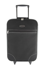 Front black travel bag on white background