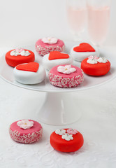 petit fours for Valentine's Day