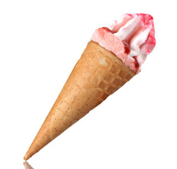 ice cream horn isolated on white