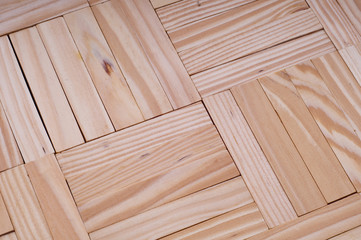 Wooden pieces make a texture