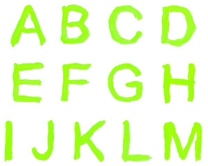 High resolution hand painted font set