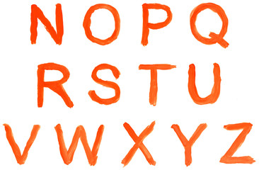 High resolution hand painted font set