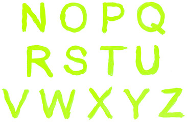 High resolution hand painted font set