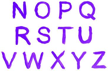 High resolution hand painted font set