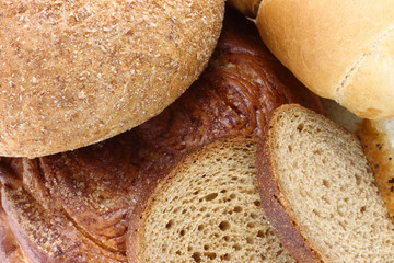 Bread and loafs close-up