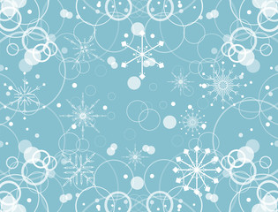blue snowflake and circles background