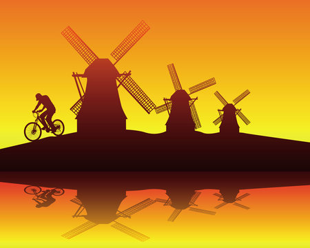 windmills and the rider