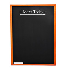 Fototapeta premium Emypy Menu Chockboard on white background