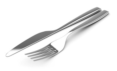 Couverts sur fond blanc 1