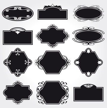 Vector Frame Set ornamental vintage decoration