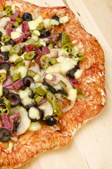Delicious home cooked pepperoni pizza