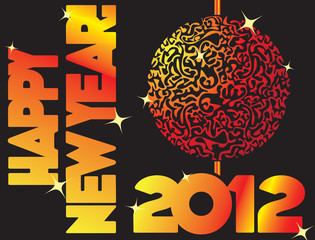 Happy New Year with ball drop