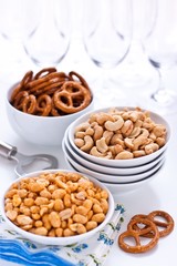 Peanuts, Cashew and Pretzels