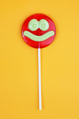 Lollipop, like a smiley face