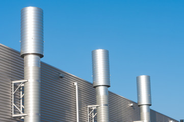 chimneys on building
