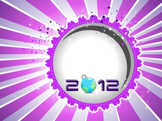 2012 Happy New Year greeting card with vector elements.