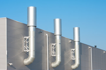 chimneys on building