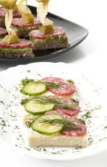 Sandwich with salami