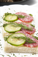 Sandwich with salami