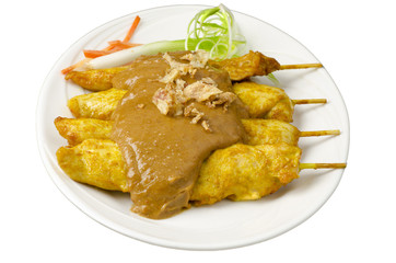 Asian cuisine chicken satay