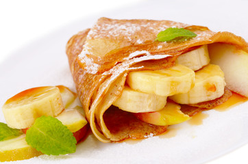 Crepes with maple sirup