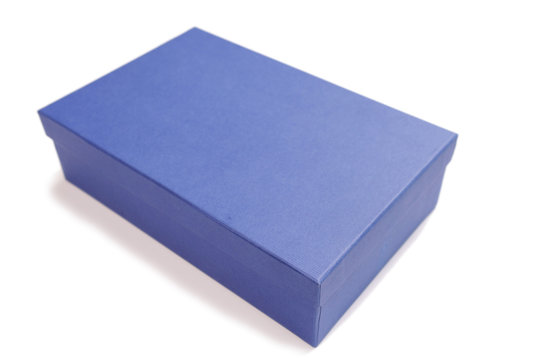 Blue gift box isolated on white