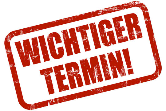 Grunge Stempel rot WICHTIGER TERMIN!