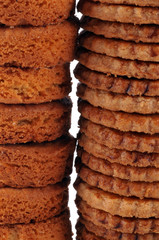 Palets et sablés bretons empilés