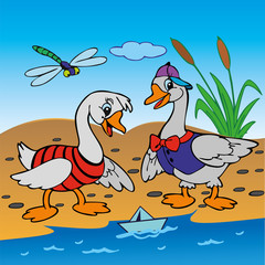 two goose