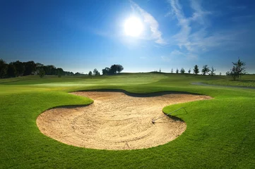 Afwasbaar Fotobehang Golf Golfbaan