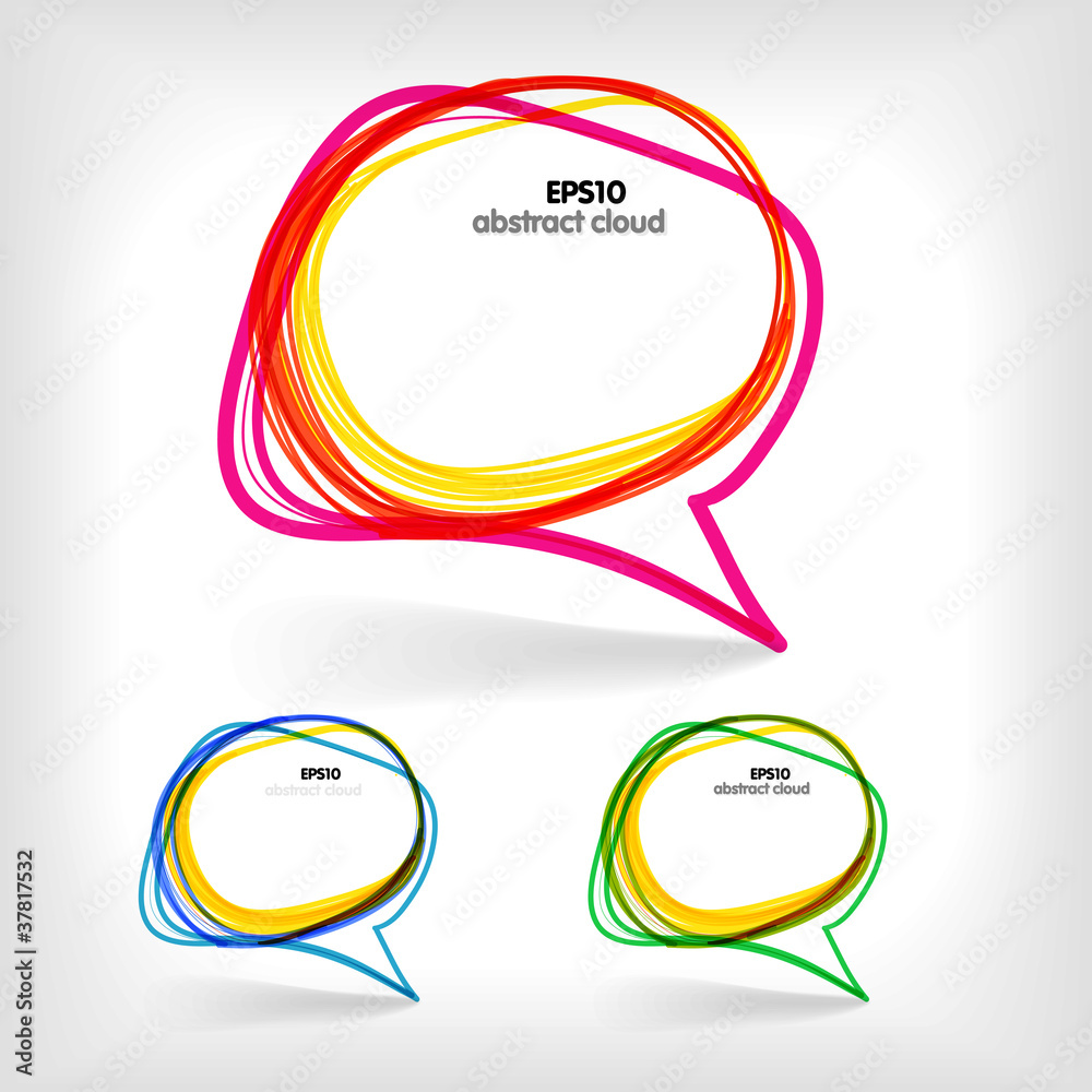 Poster background of abstract talking bubble