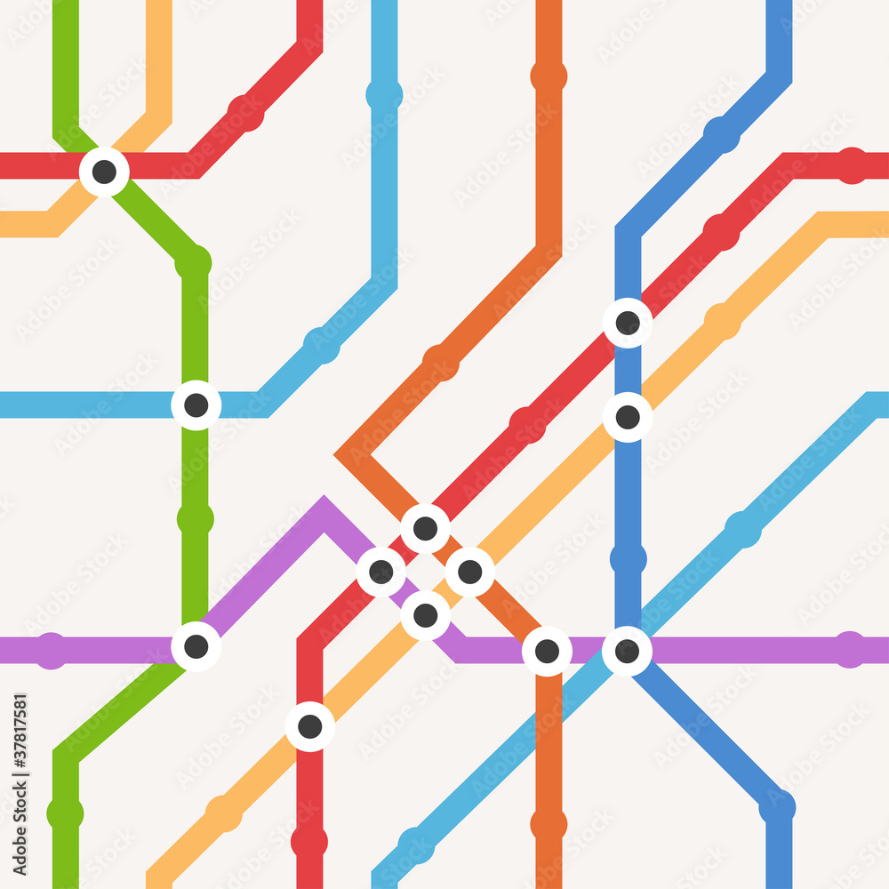 Poster color metro scheme seamless background
