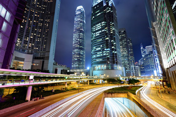Fototapeta na wymiar nowoczesny Hongkong Miasto nocą