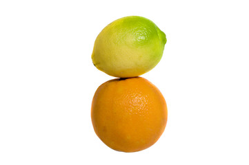 lemon on orange