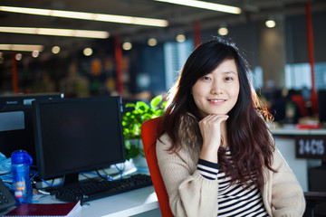 asian business woman in office