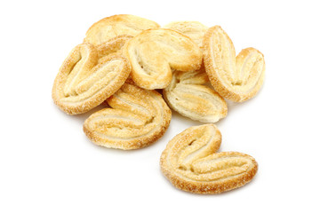 Cookies heap on a white background